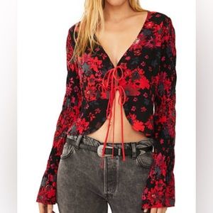 New Free People Venice Printed Top